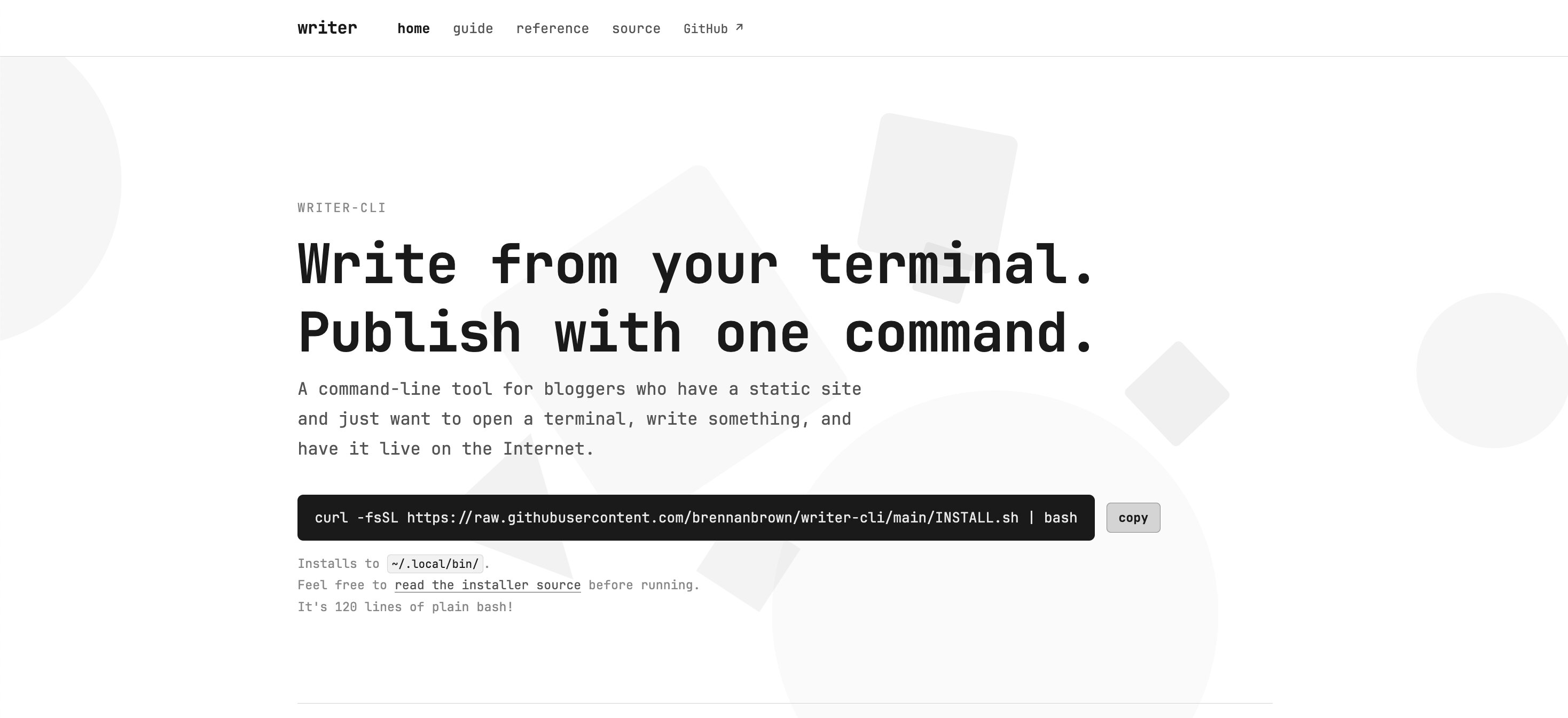 writer-cli screenshot